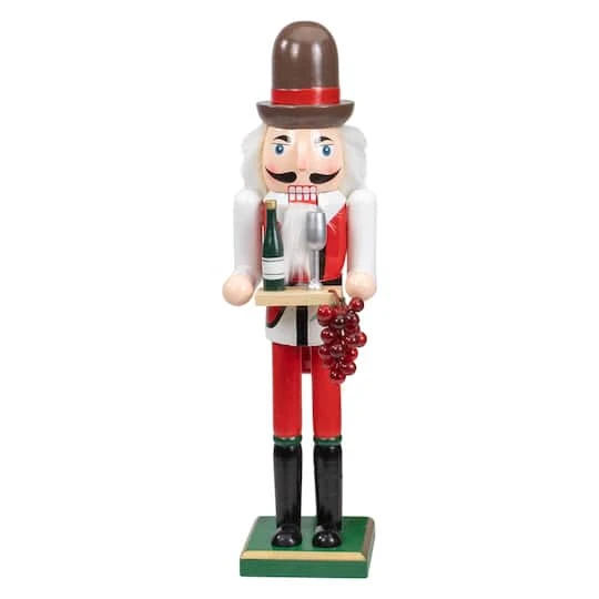 Northlight 15" Red & White Grapes Winemaker Christmas Nutcracker Figurine 4 Northlight 15" Red & White Grapes Winemaker Christmas Nutcracker Figurine - Image 2