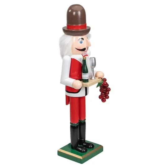 Northlight 15" Red & White Grapes Winemaker Christmas Nutcracker Figurine 6 Northlight 15" Red & White Grapes Winemaker Christmas Nutcracker Figurine - Image 4