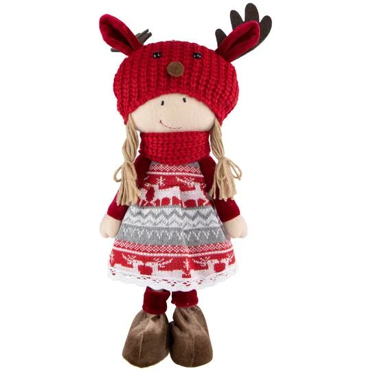 Northlight 16'' Little Nordic Girl In Moose Antler Hat Christmas Figure 9 Northlight 16'' Little Nordic Girl In Moose Antler Hat Christmas Figure - Image 7