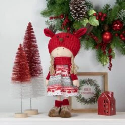 Northlight 16'' Little Nordic Girl In Moose Antler Hat Christmas Figure 21 Northlight 16'' Little Nordic Girl In Moose Antler Hat Christmas Figure -Michaels X-Mas Decor D676315S 12