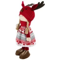 Northlight 16'' Little Nordic Girl In Moose Antler Hat Christmas Figure 25 Northlight 16'' Little Nordic Girl In Moose Antler Hat Christmas Figure -Michaels X-Mas Decor D676315S 16