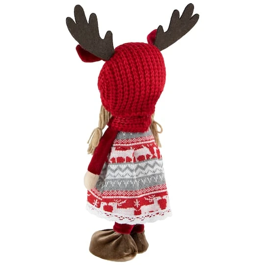 Northlight 16'' Little Nordic Girl In Moose Antler Hat Christmas Figure 8 Northlight 16'' Little Nordic Girl In Moose Antler Hat Christmas Figure - Image 6