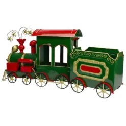 Northlight 34'' Green, Red And Gold Metal Train Figurine Tabletop Christmas Decoration 6 Northlight 34'' Green, Red And Gold Metal Train Figurine Tabletop Christmas Decoration -Michaels X-Mas Decor D676320S 1 1