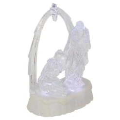 Northlight 7'' LED Lighted Musical Icy Crystal Nativity Scene Christmas Decoration -Michaels X-Mas Decor D676324S 4
