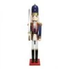 Northlight 48.25'' Blue And White Christmas Nutcracker Soldier With Sword Decoration -Michaels X-Mas Decor D676330S 1