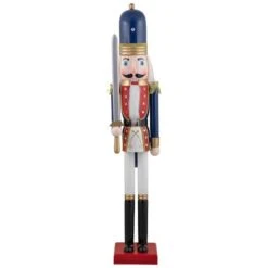 Northlight 48.25'' Blue And White Christmas Nutcracker Soldier With Sword Decoration 17 Northlight 48.25'' Blue And White Christmas Nutcracker Soldier With Sword Decoration -Michaels X-Mas Decor D676330S 11