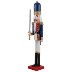 Northlight 48.25'' Blue And White Christmas Nutcracker Soldier With Sword Decoration 19 Northlight 48.25'' Blue And White Christmas Nutcracker Soldier With Sword Decoration -Michaels X-Mas Decor D676330S 13