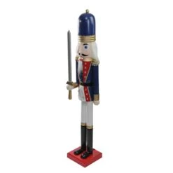 Northlight 48.25'' Blue And White Christmas Nutcracker Soldier With Sword Decoration 14 Northlight 48.25'' Blue And White Christmas Nutcracker Soldier With Sword Decoration -Michaels X-Mas Decor D676330S 2