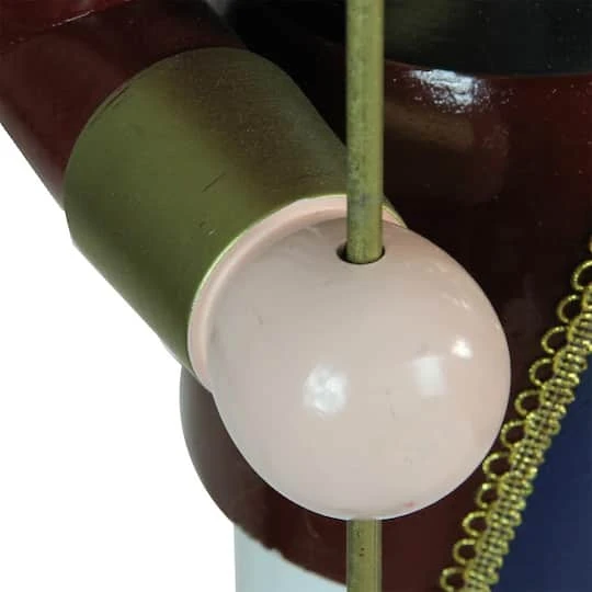 Northlight 48'' Brown And White Wooden Christmas Nutcracker King With Scepter Decoration 6 Northlight 48'' Brown And White Wooden Christmas Nutcracker King With Scepter Decoration - Image 4