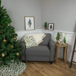 Northlight Forest Green Tree Print Rustic Woodland Decorative Christmas Throw Pillow -Michaels X-Mas Decor D676332S 11