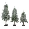 Northlight 3ft., 4ft, & 5ft. Unlit Flocked Alpine Artificial Christmas Tree Set -Michaels X-Mas Decor D676625S 1