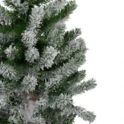 Northlight 3ft., 4ft, & 5ft. Unlit Flocked Alpine Artificial Christmas Tree Set -Michaels X-Mas Decor D676625S 4