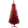 Northlight 4ft. Unlit Red Tinsel Artificial Christmas Tree -Michaels X-Mas Decor D676639S 1