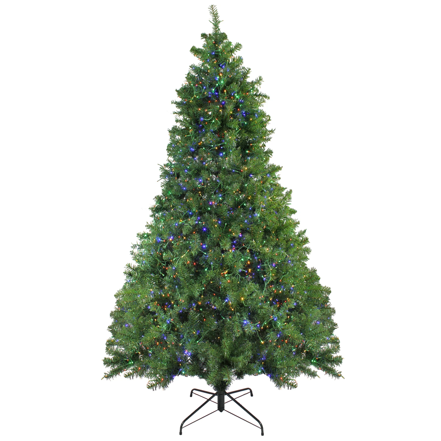 Northlight 7.5ft. Pre-Lit Full Pike River Fir Artificial Christmas Tree, Multicolor LED Lights 6 Northlight 7.5ft. Pre-Lit Full Pike River Fir Artificial Christmas Tree, Multicolor LED Lights - Image 4