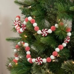 Northlight 4ft. Peppermint Candy Beaded Christmas Garland 8 Northlight 4ft. Peppermint Candy Beaded Christmas Garland -Michaels X-Mas Decor D676705S 2