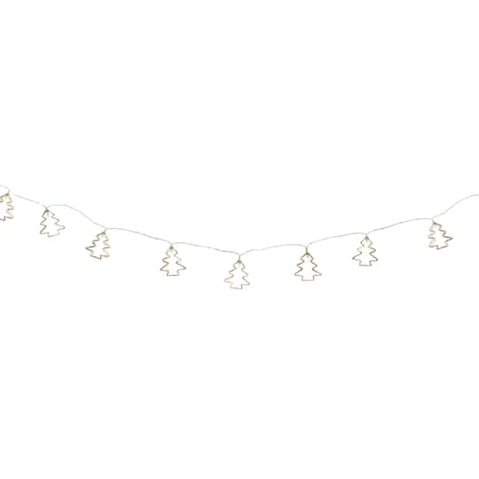 Northlight 4ft. Warm White LED Gold Wire Mini Tree Christmas Garland 4 Northlight 4ft. Warm White LED Gold Wire Mini Tree Christmas Garland - Image 2