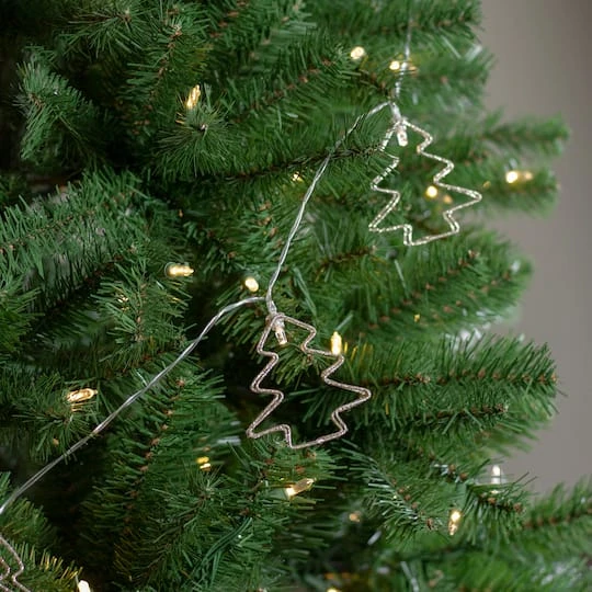 Northlight 4ft. Warm White LED Gold Wire Mini Tree Christmas Garland 5 Northlight 4ft. Warm White LED Gold Wire Mini Tree Christmas Garland - Image 3