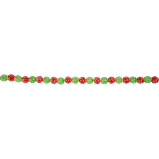 Northlight 6ft. Red & Green Glittered Candy Drop Christmas Garland 3 Northlight 6ft. Red & Green Glittered Candy Drop Christmas Garland