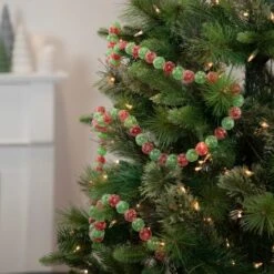 Northlight 6ft. Red & Green Glittered Candy Drop Christmas Garland 8 Northlight 6ft. Red & Green Glittered Candy Drop Christmas Garland -Michaels X-Mas Decor D676726S 2