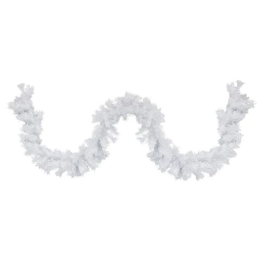 Northlight 9ft. Icy White Iridescent Spruce Christmas Garland 3 Northlight 9ft. Icy White Iridescent Spruce Christmas Garland
