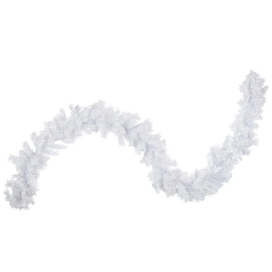 Northlight 9ft. Icy White Iridescent Spruce Christmas Garland 6 Northlight 9ft. Icy White Iridescent Spruce Christmas Garland - Image 4