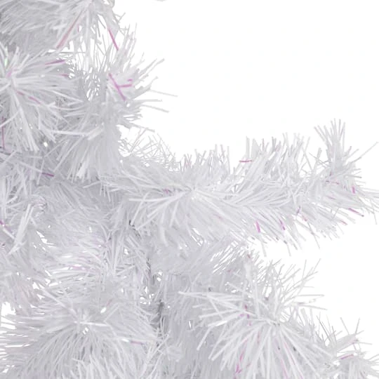 Northlight 9ft. Icy White Iridescent Spruce Christmas Garland 8 Northlight 9ft. Icy White Iridescent Spruce Christmas Garland - Image 6