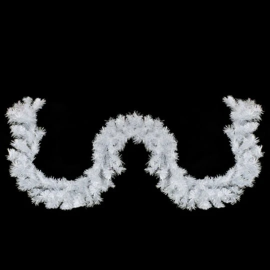 Northlight 9ft. Icy White Iridescent Spruce Christmas Garland 5 Northlight 9ft. Icy White Iridescent Spruce Christmas Garland - Image 3