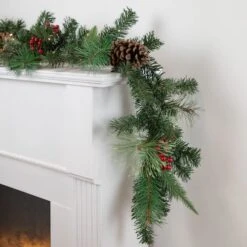 Northlight 6ft. Pre-Lit Decorated Pine Cone & Berries Christmas Garland 8 Northlight 6ft. Pre-Lit Decorated Pine Cone & Berries Christmas Garland -Michaels X-Mas Decor D676728S 2