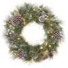 24'' LED Whitter Pine Wreath -Michaels X-Mas Decor D677537S 1