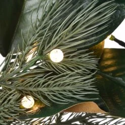 24" Warm White LED Magnolia Mix Pine Wreath -Michaels X-Mas Decor D677545S 3