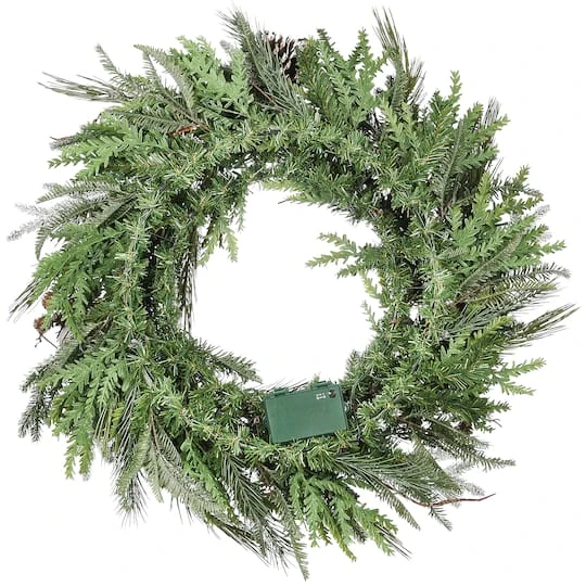 Alpine Collection 30" Warm White LED Decorated Wreath 7 Alpine Collection 30" Warm White LED Decorated Wreath - Image 5