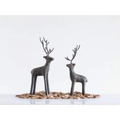 Hello Honey® 13.5" Cast Iron Standing Deer -Michaels X-Mas Decor D758734S 2