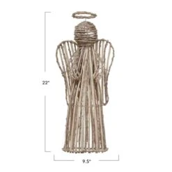 Hello Honey® 22" White Washed Handwoven Rattan Decorative Angel 9 Hello Honey® 22" White Washed Handwoven Rattan Decorative Angel -Michaels X-Mas Decor D758748S 3