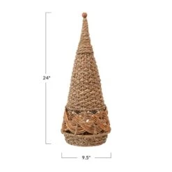 Hello Honey® 24" Natural Handwoven Wicker Decorative Cone Tree -Michaels X-Mas Decor D758749S 3