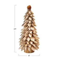 Hello Honey® 19" Natural Buri Leaf Loop Tree With Pod Decorative Tree Topper 7 Hello Honey® 19" Natural Buri Leaf Loop Tree With Pod Decorative Tree Topper -Michaels X-Mas Decor D758750S 2