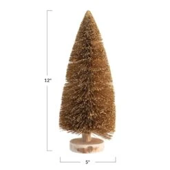 Hello Honey® 12" Golden Sisal Bottle Brush Tree Décor -Michaels X-Mas Decor D758751S 3