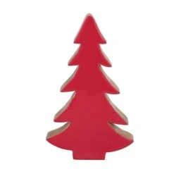 Hello Honey® 9.5" Red Enameled Mango Wood Christmas Tree Décor -Michaels X-Mas Decor D758763S 1 1