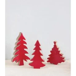 Hello Honey® 9.5" Red Enameled Mango Wood Christmas Tree Décor -Michaels X-Mas Decor D758763S 2