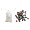Hello Honey® 36ct. 1" Red & Green Embossed Mercury Novelty Ornaments In Muslin Bag -Michaels X-Mas Decor D758765S 1