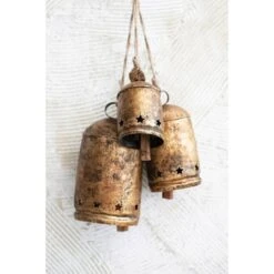 Hello Honey® 8.5" Distressed Bronze Bell -Michaels X-Mas Decor D758771S 2