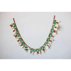 Hello Honey® 6ft. Wool Merry Christmas Pendant Banner -Michaels X-Mas Decor D758774S 2