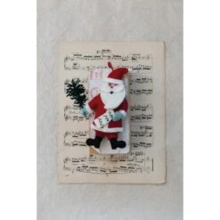 Hello Honey® 7" Red Santa Wool Felt Santa Ornament -Michaels X-Mas Decor D758782S 2