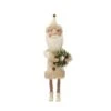 Hello Honey® 11" Cream Wool Felt Santa With Jingle Bell Buttons & Wreath -Michaels X-Mas Decor D758795S 1