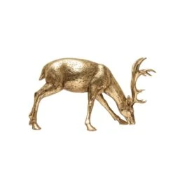Hello Honey® 13" Decorative Gold Bowing Deer Figurine -Michaels X-Mas Decor D758801S 1 1
