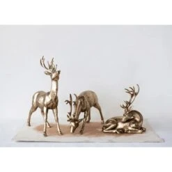 Hello Honey® 14.5" Decorative Gold Standing Deer Figurine -Michaels X-Mas Decor D758802S 2