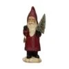 Hello Honey® 8" Recycled Paper Mache Red Santa With Bottle Brush Tree 2 Hello Honey® 8" Recycled Paper Mache Red Santa With Bottle Brush Tree -Michaels X-Mas Decor D758815S 1
