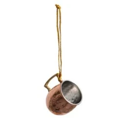 Hello Honey® 2.5" Copper Finish Hammered Stainless Steel Mule Mug Ornament -Michaels X-Mas Decor D758827S 3