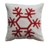 Hello Honey® Cream & Red Embroidered Snowflake Pillow 1 Hello Honey® Cream & Red Embroidered Snowflake Pillow -Michaels X-Mas Decor D758828S 1