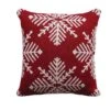 Hello Honey® Red & White Snowflake Pillow