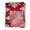 Hello Honey® Red & White Snowflake Two-Sided Cotton Knit Slub Throw 1 Hello Honey® Red & White Snowflake Two-Sided Cotton Knit Slub Throw -Michaels X-Mas Decor D758831S 1